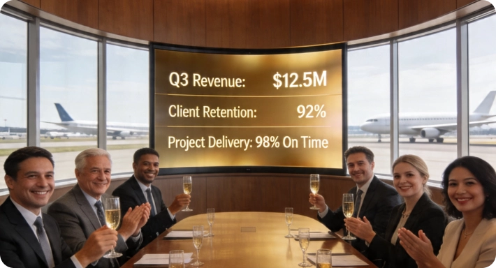 Airport IT performance results and celebration