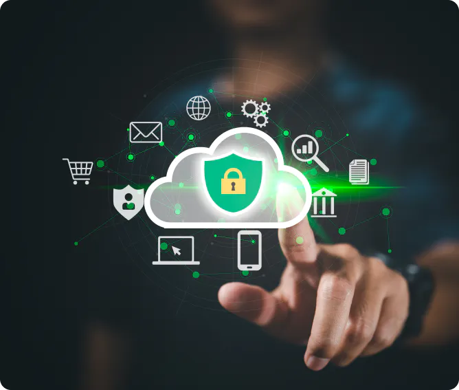 Cloud security services protecting cloud infrastructure and data