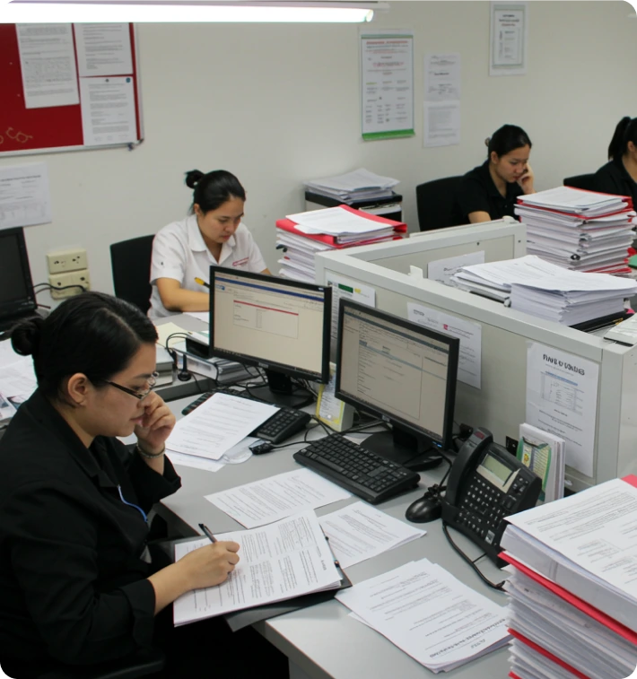 Manual healthcare admin workload