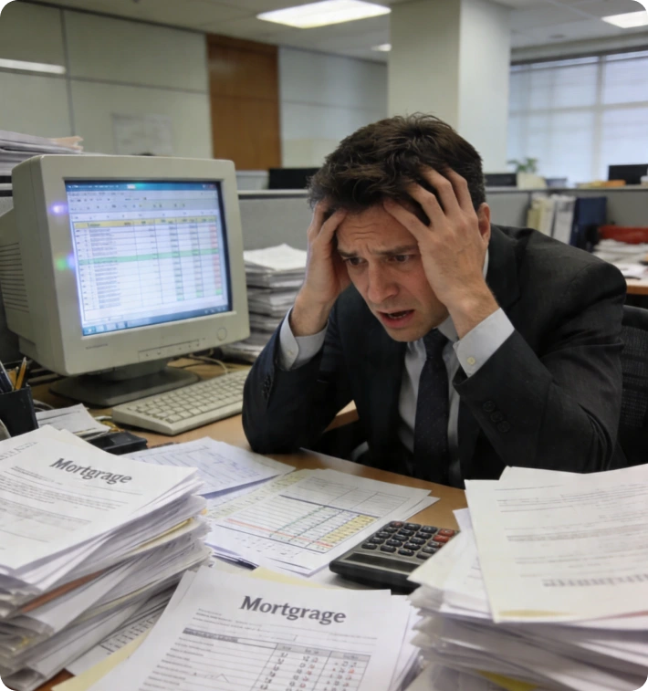 Manual mortgage analysis workload