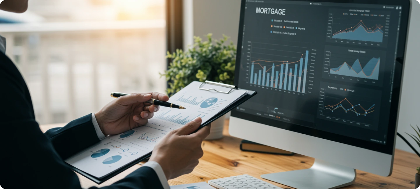 Mortgage analytics dashboard and reports