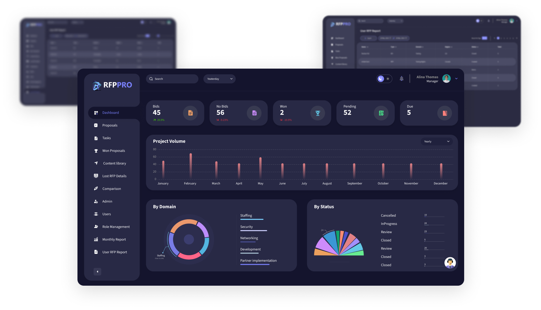 RFPPro proposal management platform interface