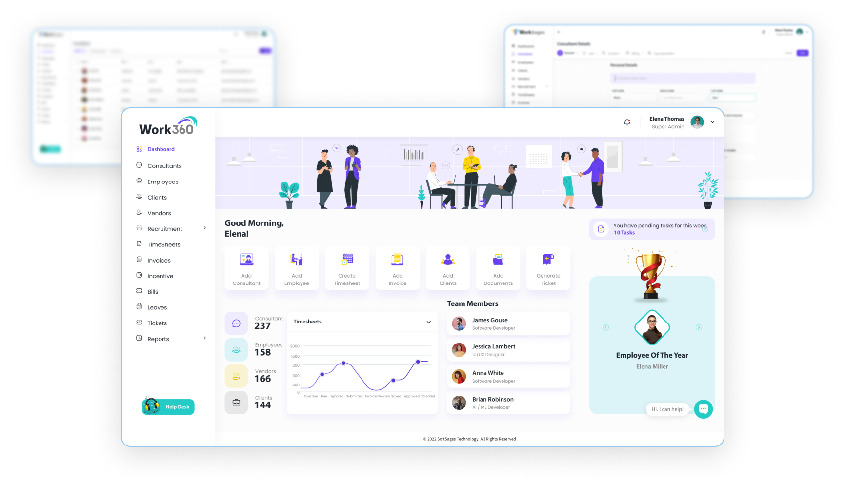Work360 workforce management platform interface