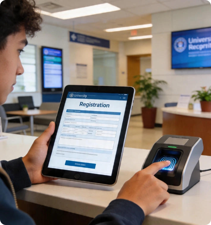 Digital student registration system