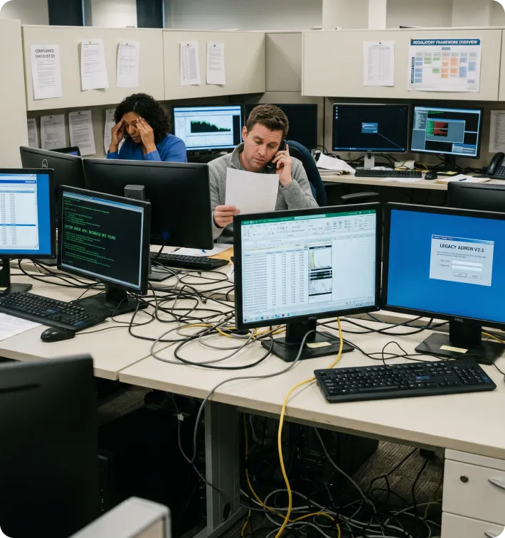 Municipal IT team managing legacy systems and operational challenges